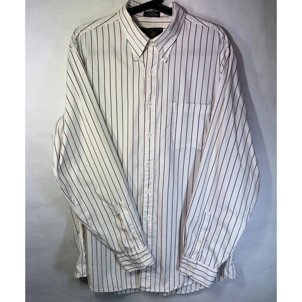 Jos. A. Bank Dress Shirt Executive Collection Mens Size 16.5 White Striped